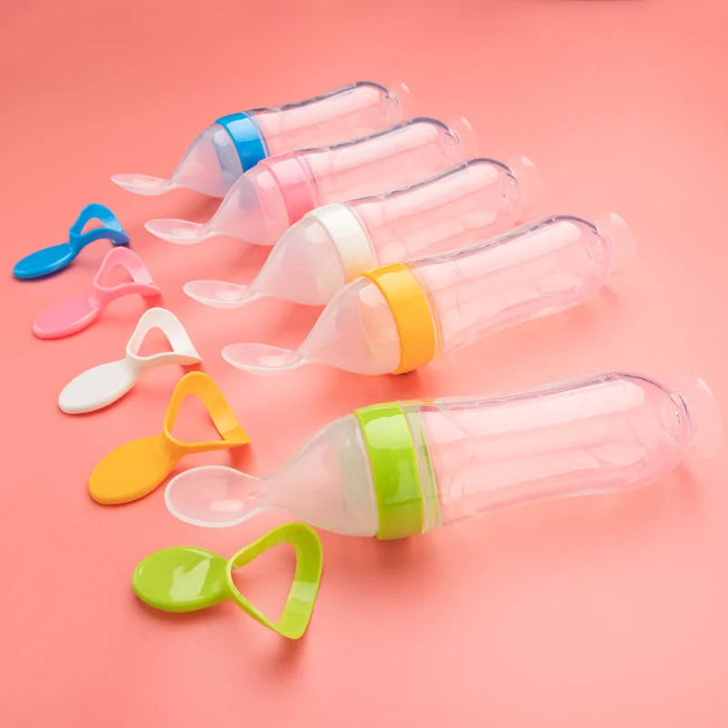 Baby Silicone Feeding Spoon Bottle