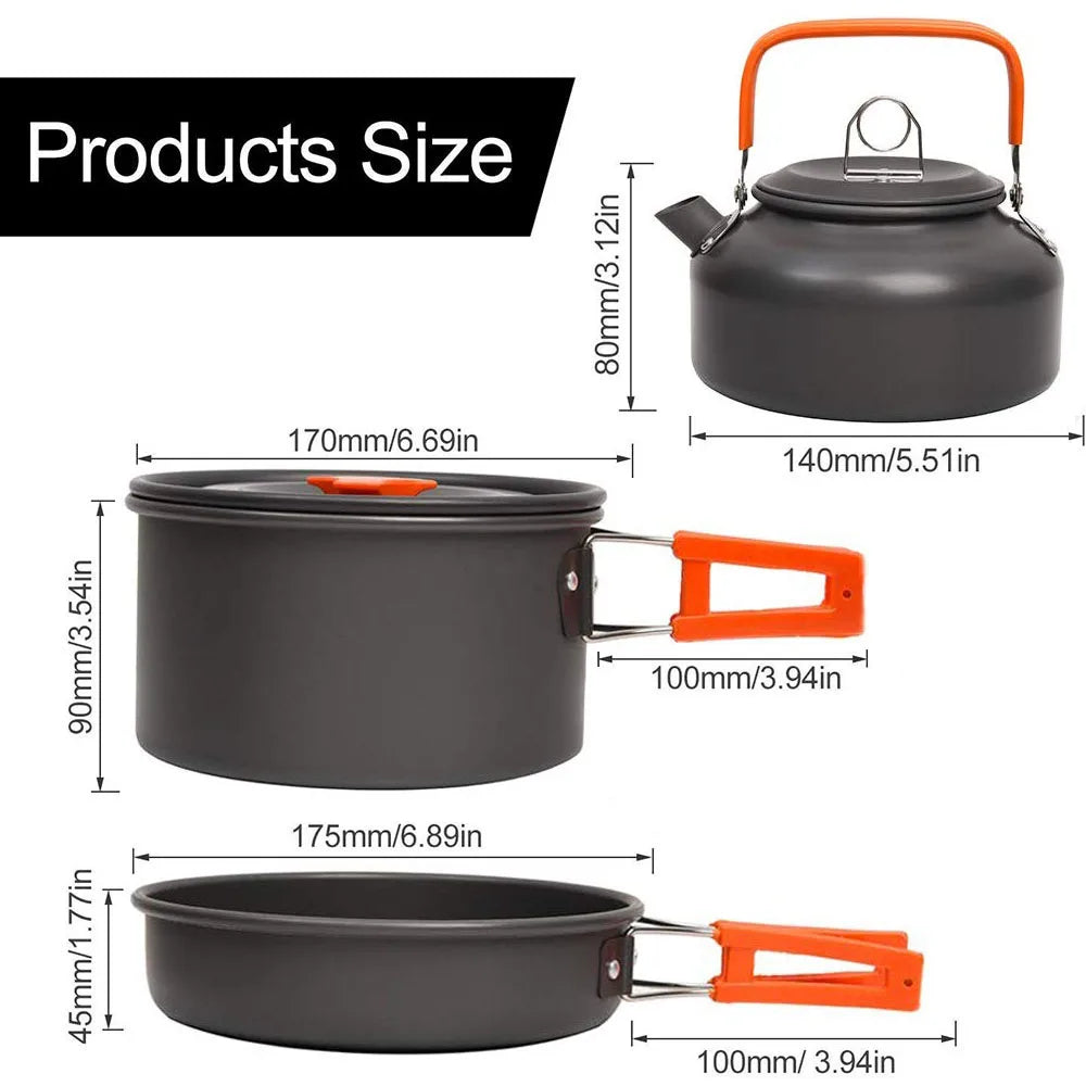 Outdoor Camping Aluminum Cooking Set