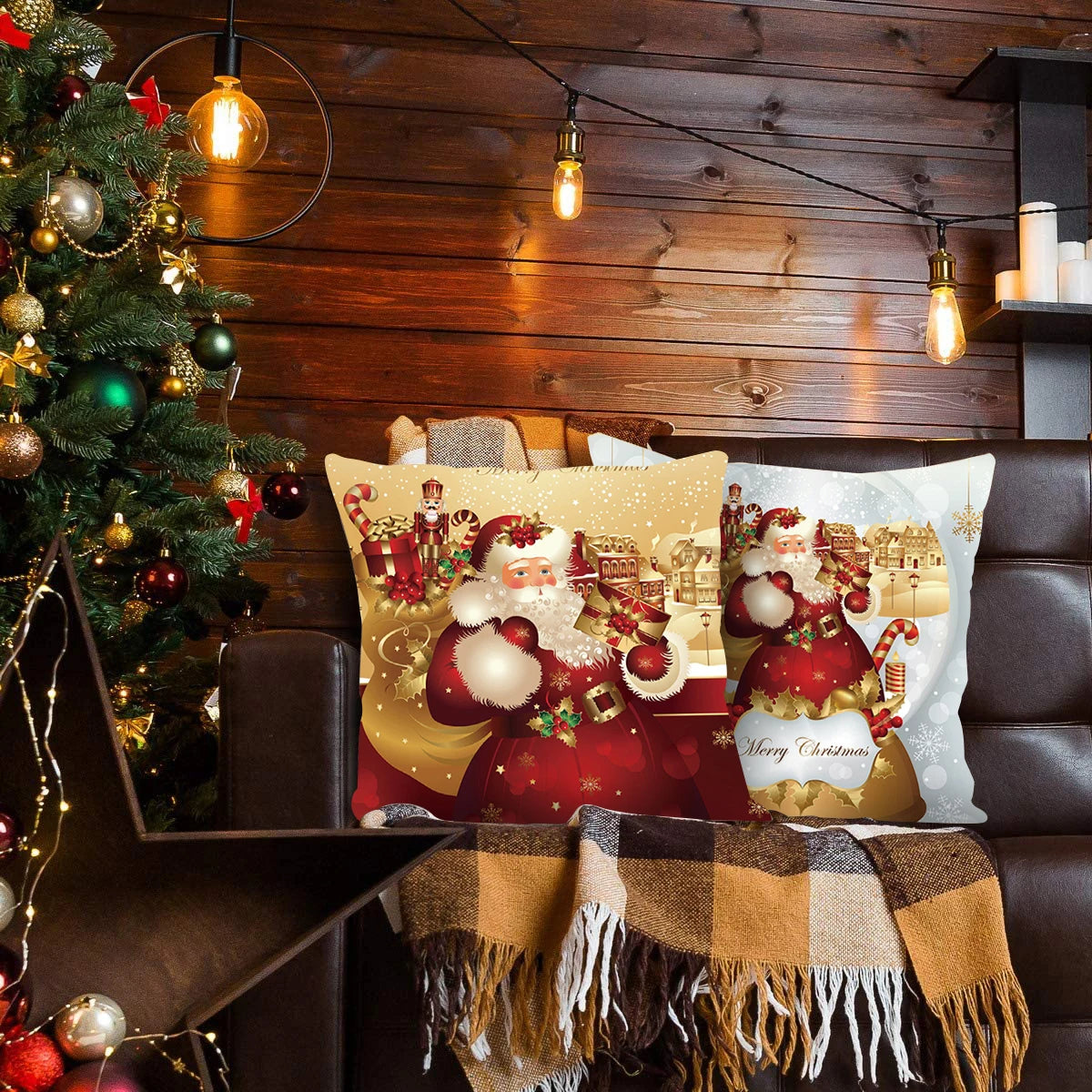 Santa Claus Christmas Cushion Cover