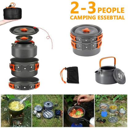 Outdoor Camping Aluminum Cooking Set