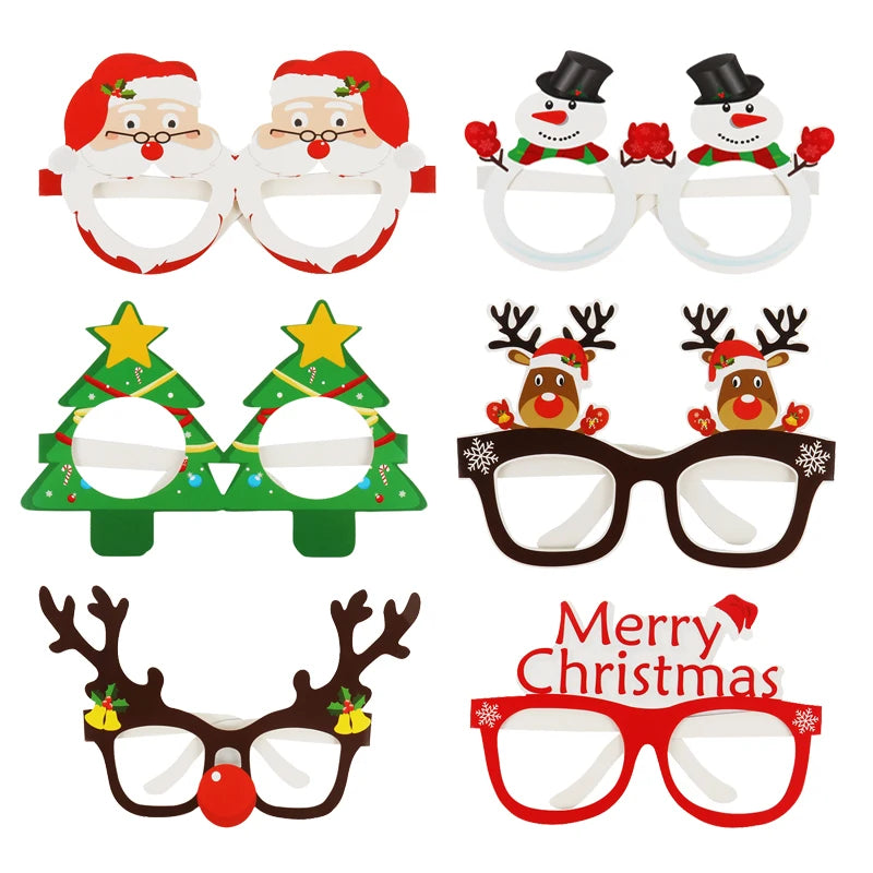 Tree Elk Paper Christmas Glasses