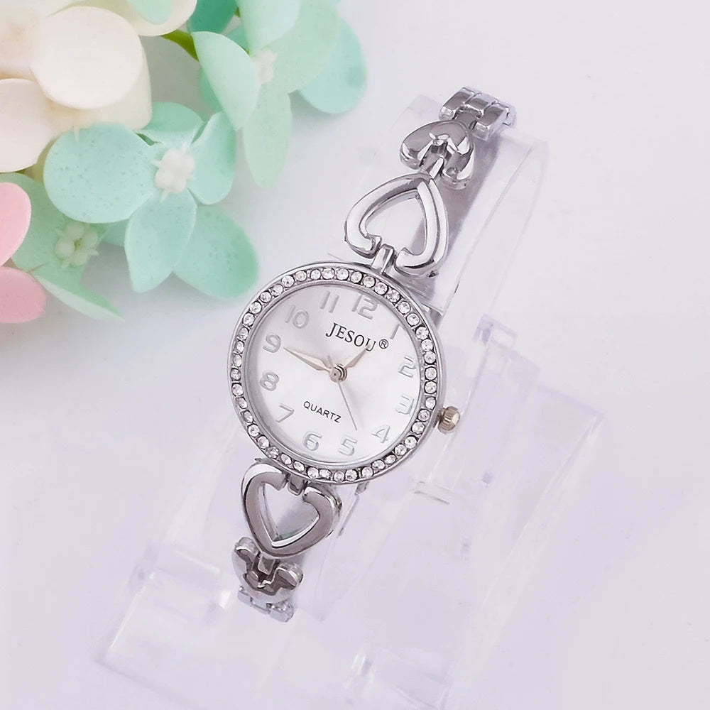 Women Valentine Bracelet Watch Set