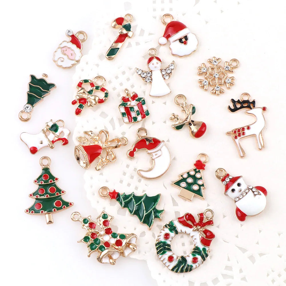 Metal Alloy Christmas Charm Set