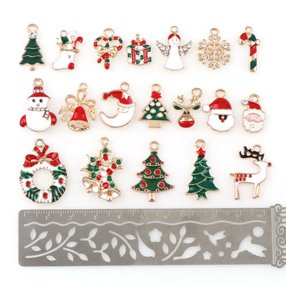 Metal Alloy Christmas Charm Set