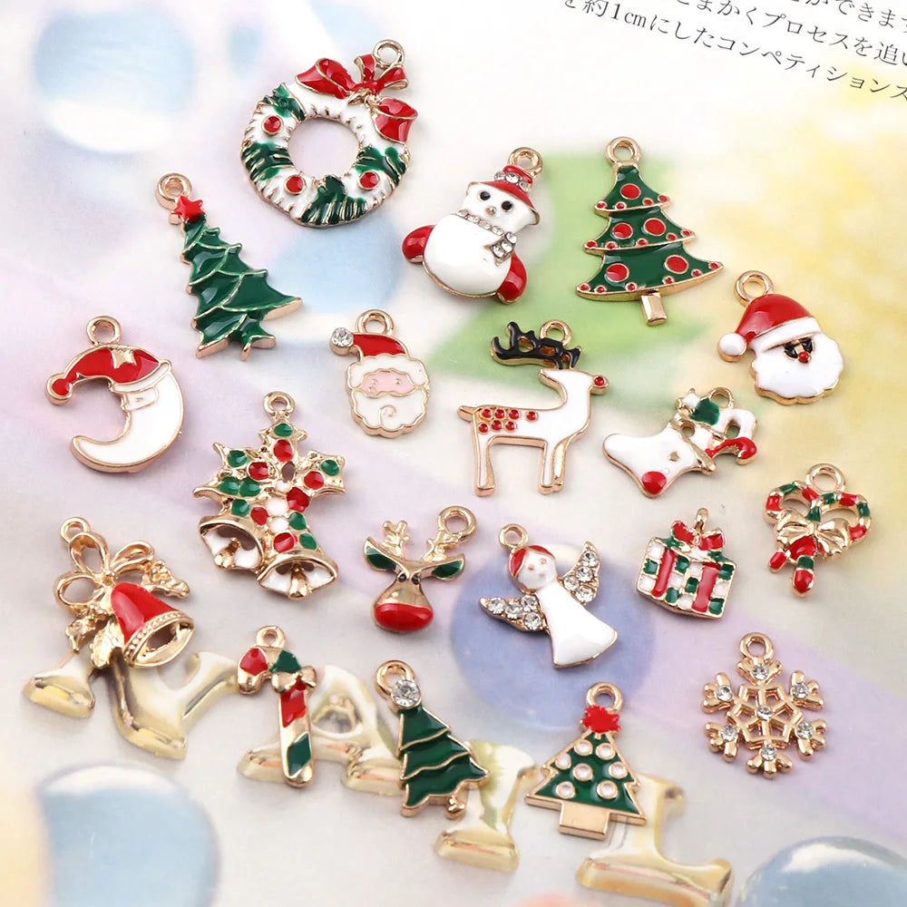 Metal Alloy Christmas Charm Set