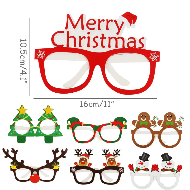 Tree Elk Paper Christmas Glasses