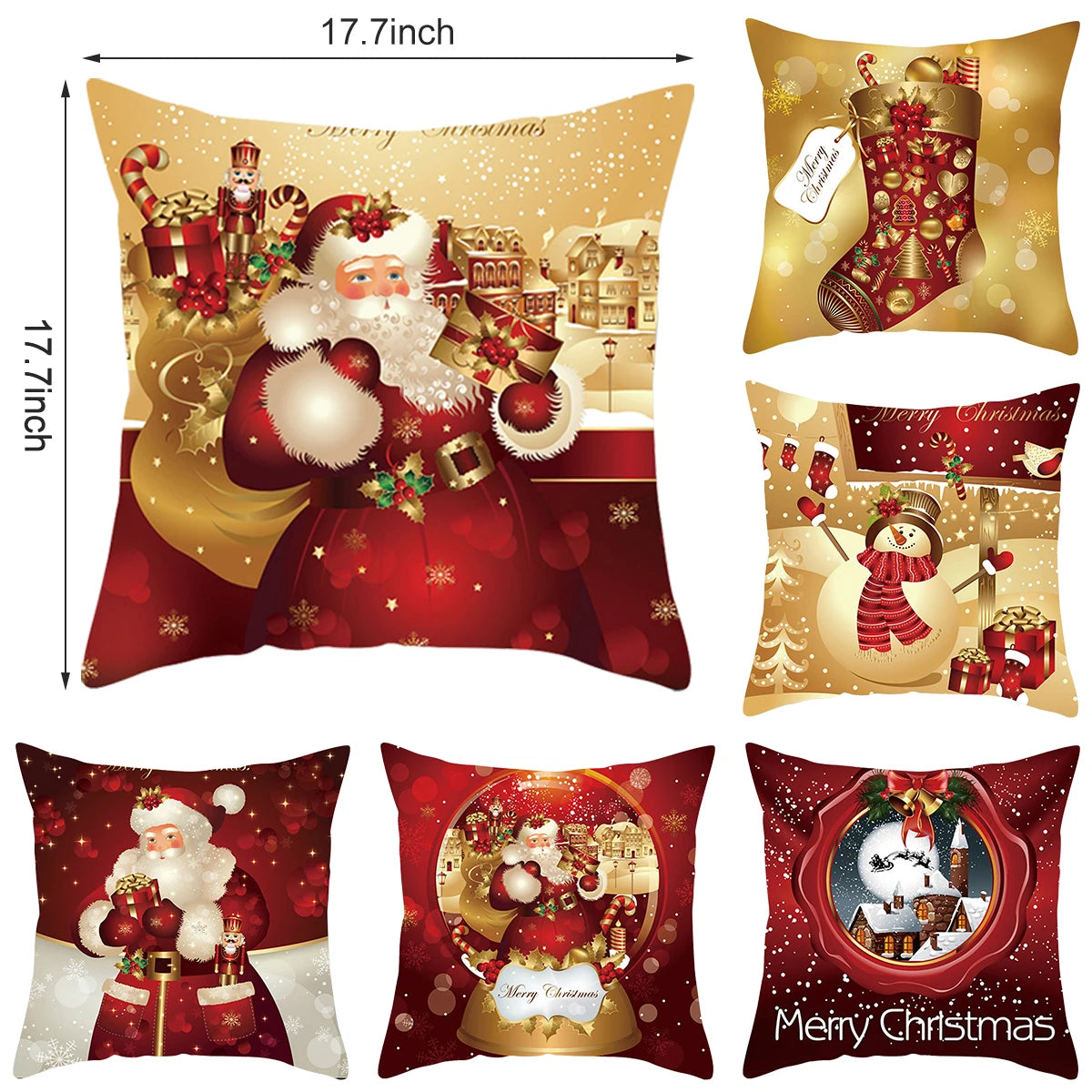 Santa Claus Christmas Cushion Cover