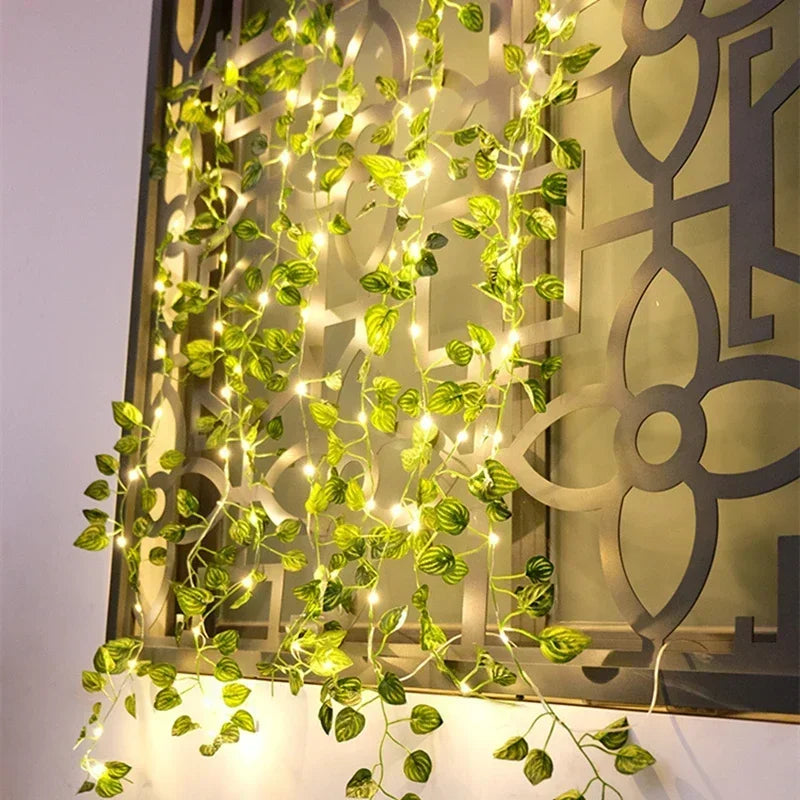 Silk Leaves LED String Light