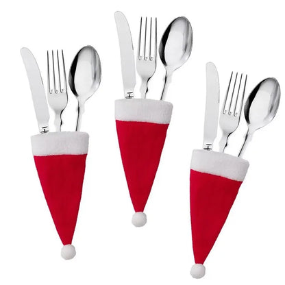 Home Christmas Tableware Bag Cutlery Decoration