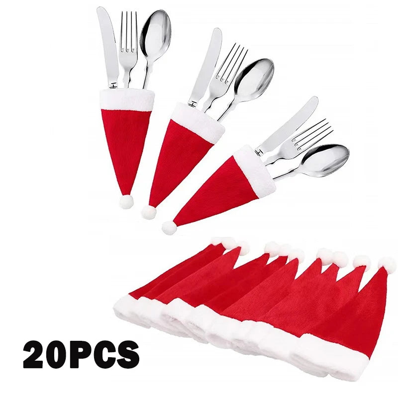 Home Christmas Tableware Bag Cutlery Decoration