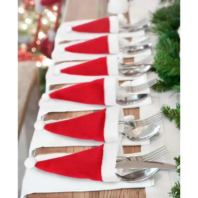 Home Christmas Tableware Bag Cutlery Decoration