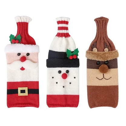 Christmas Decorations Claus Wine Bottle Cover