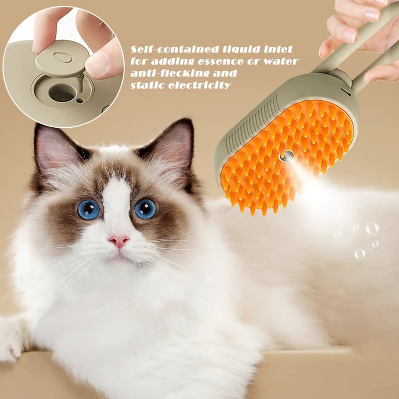 Pet Cleaning Steamy Spray Massage Comb