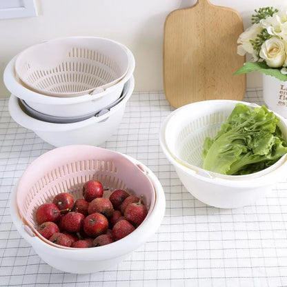 Double Layer Fruit Vegetable Draining Basket