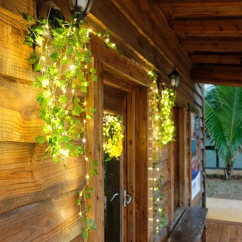 Silk Leaves LED String Light