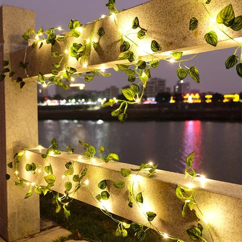 Silk Leaves LED String Light