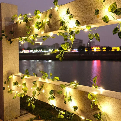 Silk Leaves LED String Light