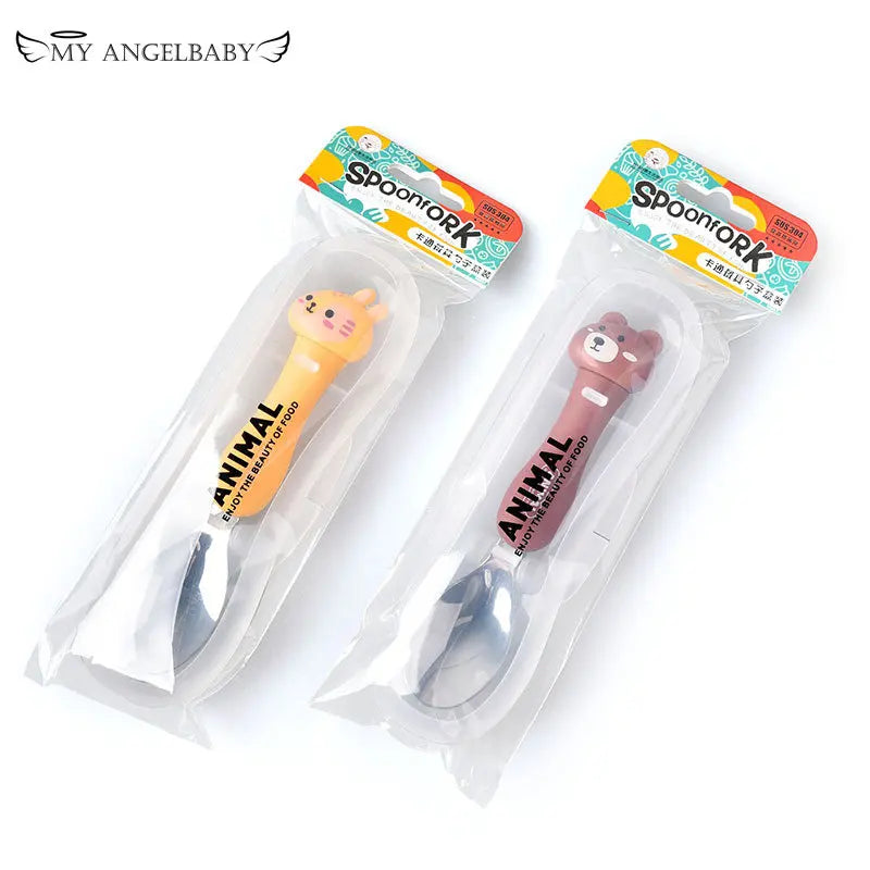 Kids Cartoon Spoon Fork Set