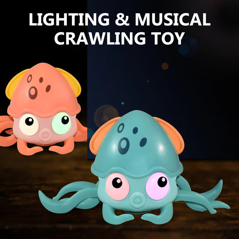 Kids Musical Induction Crab Octopus Crawling Toy