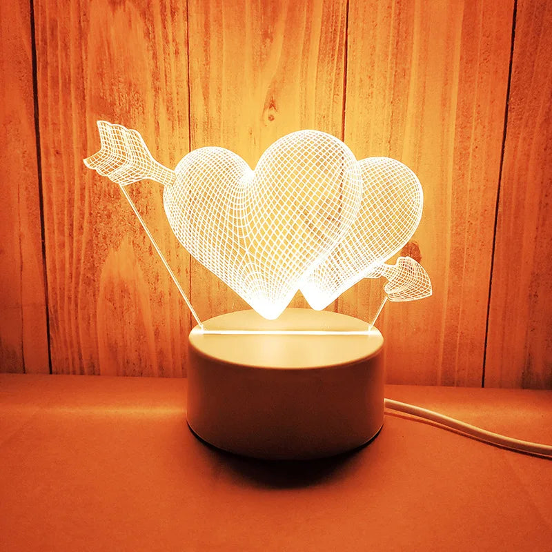 3D Acrylic LED Love Lamp