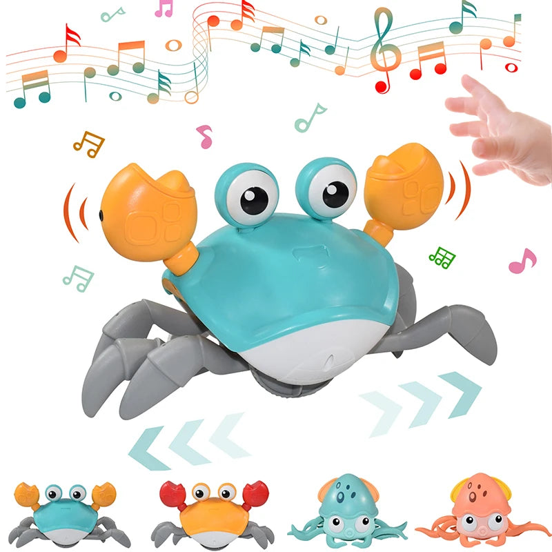 Kids Musical Induction Crab Octopus Crawling Toy