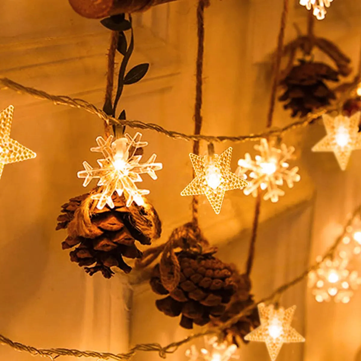 Christmas Tree Snowflake Light String