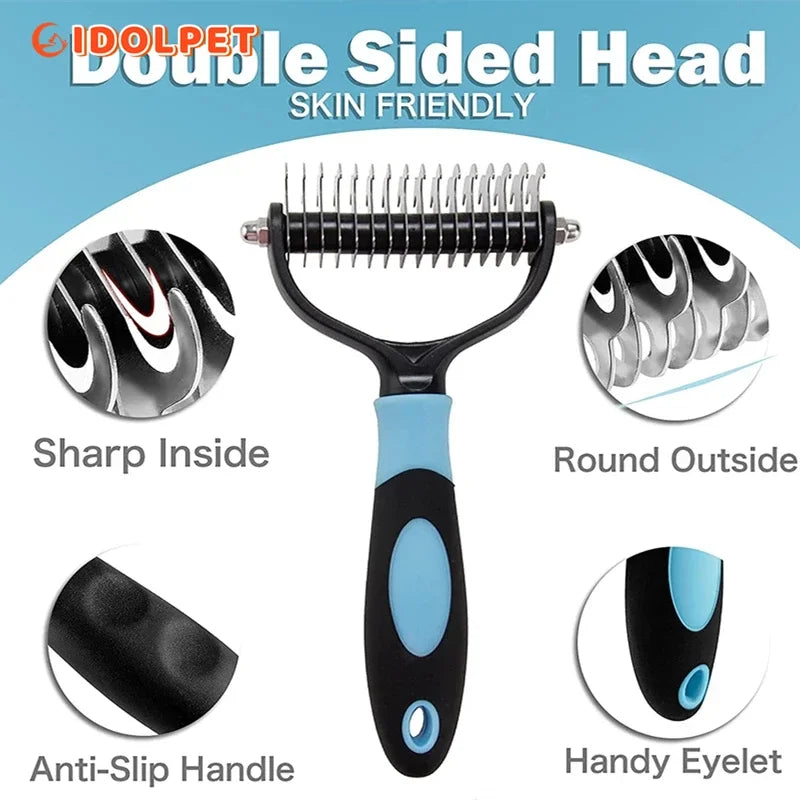 Dog 2-Sided Deshedding Brush