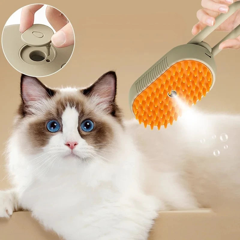 Pet Cleaning Steamy Spray Massage Comb