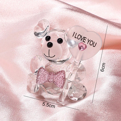 Crystal Bear Valentines Day Gift