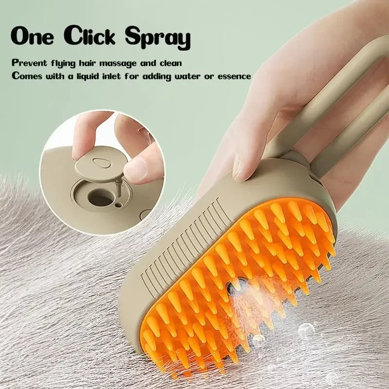 3-in-1 Electric Pet Grooming Spray Brush