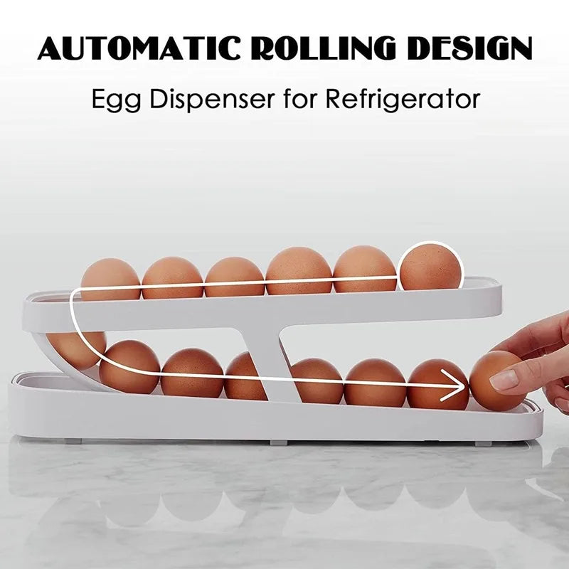 Automatic Rolling Egg Storage Box Kitchen