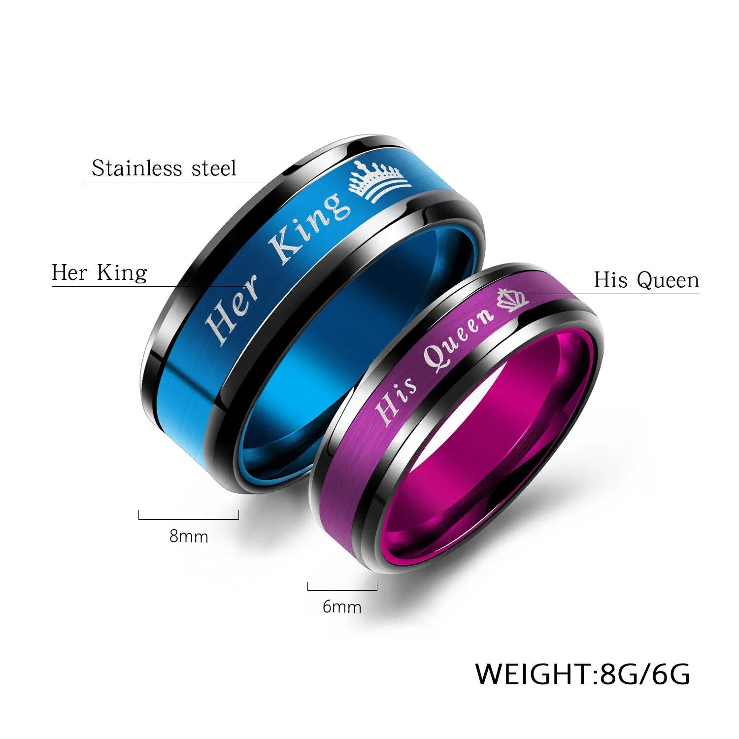 Stainless Steel Couple Ring