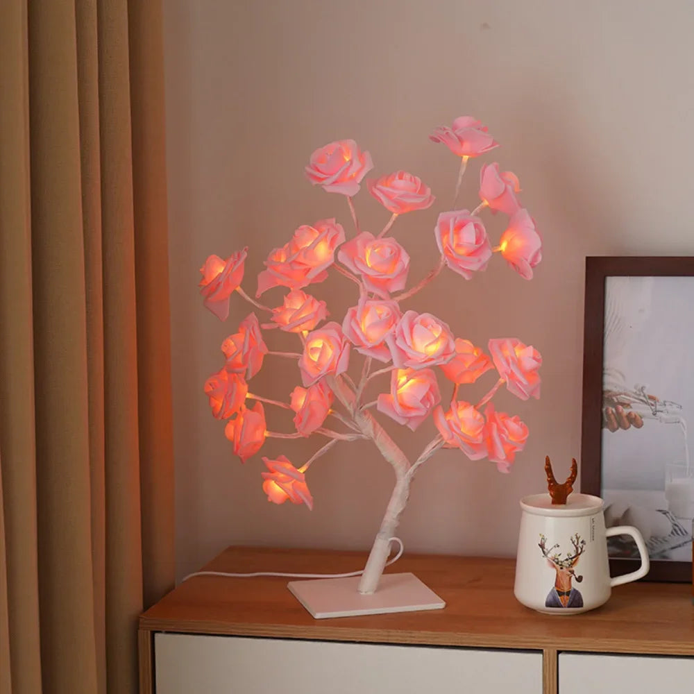 Valentine’s Day Table Decorations LED Rose Light