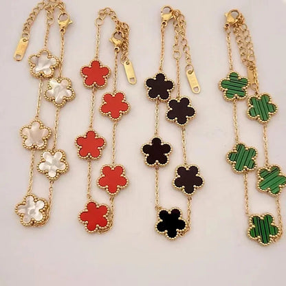 Hot Trendy Luxury Five Leaf Flower Necklace