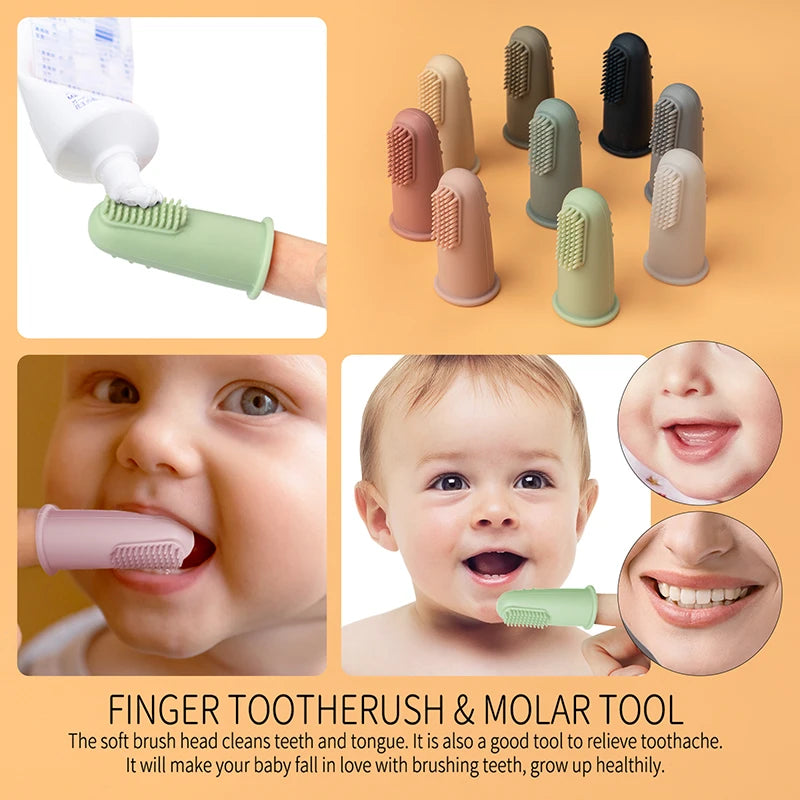 3PCS Silicone Finger Toothbrush Set