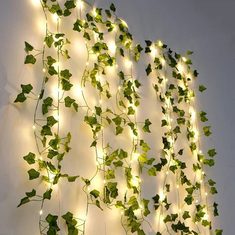 Silk Leaves LED String Light