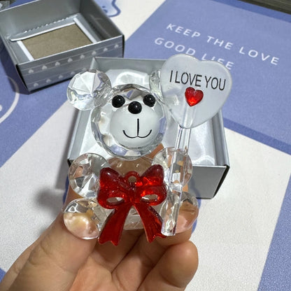 Crystal Bear Valentines Day Gift