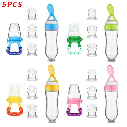 Baby Silicone Feeding Spoon Bottle