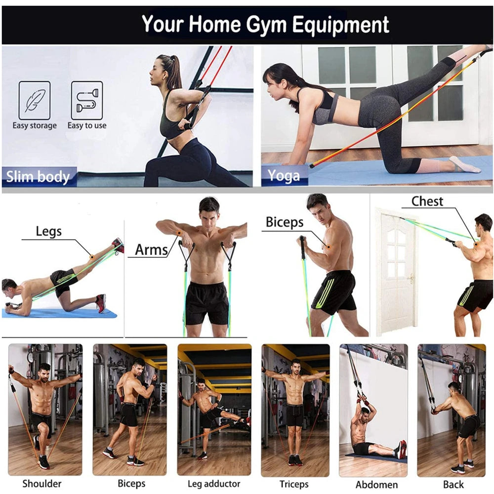 Home Workouts Resistance Bands Set