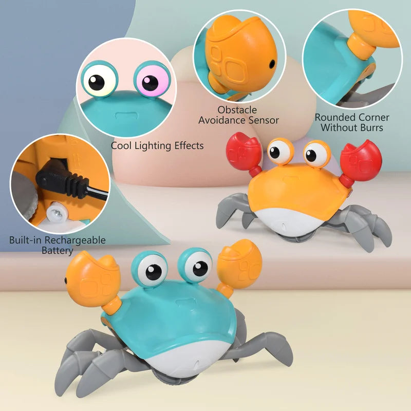 Kids Musical Induction Crab Octopus Crawling Toy