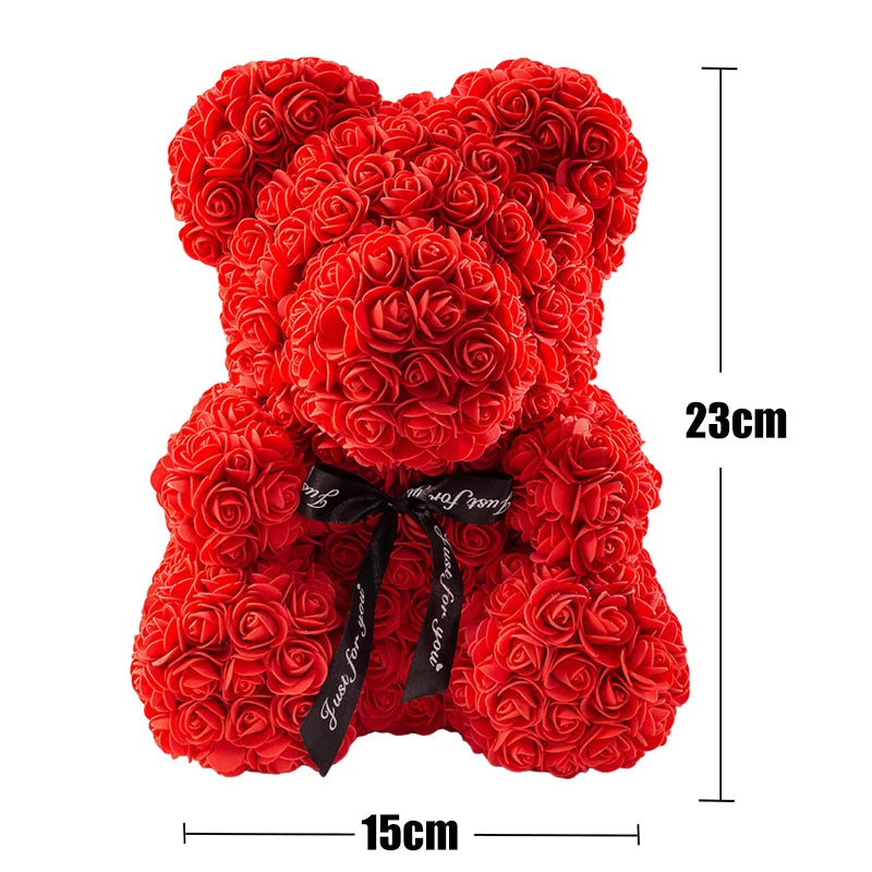 Valentine Rose Bear Lights Gift Box