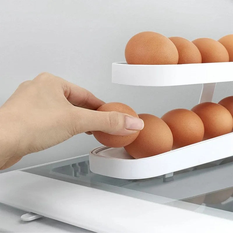 Automatic Rolling Egg Storage Box Kitchen