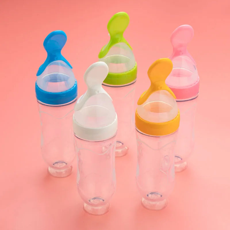 Baby Silicone Feeding Spoon Bottle