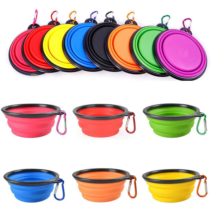 Dog Portable Silicone Feeder Bowl