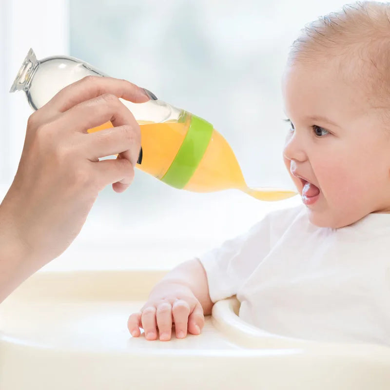 Baby Silicone Feeding Spoon Bottle