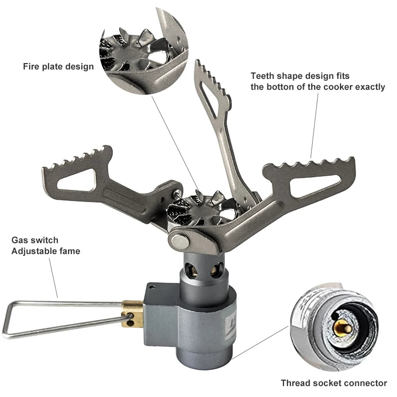 Outdoor Mini Titanium Camping Gas Stove